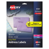 Avery® Glossy Clear Easy Peel Mailing Labels W- Sure Feed Technology, Inkjet-laser Printers, 0.66 X 1.75, 60-sheet, 10 Sheets-pk freeshipping - TVN Wholesale 