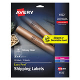 Avery® Glossy Clear Easy Peel Mailing Labels W- Sure Feed Technology, Inkjet-laser Printers, 2 X 4, Clear, 10-sheet, 10 Sheets-pack freeshipping - TVN Wholesale 