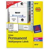 Avery® Permanent Id Labels W- Sure Feed Technology, Inkjet-laser Printers, 2 X 2.63, White, 15-sheet, 15 Sheets-pack freeshipping - TVN Wholesale 