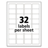 Avery® Durable Permanent Id Labels With Trueblock Technology, Laser Printers, 1.25 X 1.75, White, 32-sheet, 50 Sheets-pack freeshipping - TVN Wholesale 