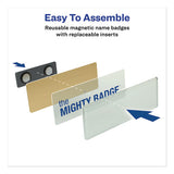 Avery® The Mighty Badge Name Badge Holder Kit, Horizontal, 3 X 1, Laser, Gold, 50 Holders-120 Inserts freeshipping - TVN Wholesale 