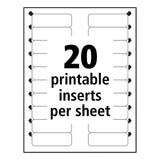 Avery® The Mighty Badge Name Badge Inserts, 1 X 3, Clear, Inkjet, 20-sheet, 5 Sheets-pack freeshipping - TVN Wholesale 