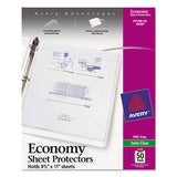 Avery® Top-load Sheet Protector, Economy Gauge, Letter, Semi-clear, 50-box freeshipping - TVN Wholesale 
