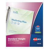 Avery® Top-load Sheet Protector, Economy Gauge, Letter, Semi-clear, 100-box freeshipping - TVN Wholesale 