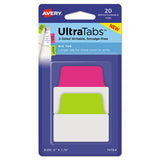 Avery® Ultra Tabs Repositionable Big Tabs, 1-5-cut Tabs, Assorted Neon, 2" Wide, 20-pack freeshipping - TVN Wholesale 