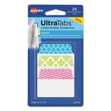 Avery® Ultra Tabs Repositionable Standard Tabs, 1-5-cut Tabs, Assorted Patterns, 2" Wide, 24-pack freeshipping - TVN Wholesale 