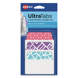 Avery® Ultra Tabs Repositionable Standard Tabs, 1-5-cut Tabs, Assorted Geometric, 2" Wide, 24-pack freeshipping - TVN Wholesale 