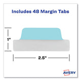 Avery® Ultra Tabs Repositionable Margin Tabs, 1-5-cut Tabs, Assorted Pastels, 2.5" Wide, 48-pack freeshipping - TVN Wholesale 