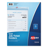 Avery® Job Ticket Holders, Heavy Gauge Vinyl, 9 X 12, Clear, 10-pack freeshipping - TVN Wholesale 