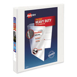 Avery® Heavy-duty View Binder With Durahinge And Locking One Touch Ezd Rings, 3 Rings, 5" Capacity, 11 X 8.5, White freeshipping - TVN Wholesale 