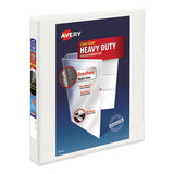 Avery® Heavy-duty View Binder With Durahinge And One Touch Ezd Rings, 3 Rings, 1.5" Capacity, 11 X 8.5, White freeshipping - TVN Wholesale 