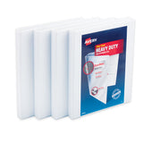 Avery® Heavy-duty Non Stick View Binder With Durahinge And Slant Rings, 3 Rings, 0.5" Capacity, 11 X 8.5, White, 4-pack freeshipping - TVN Wholesale 