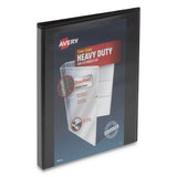 Avery® Heavy-duty View Binder With Durahinge And One Touch Slant Rings, 3 Rings, 0.5" Capacity, 11 X 8.5, Black freeshipping - TVN Wholesale 