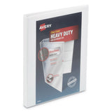 Avery® Heavy-duty View Binder With Durahinge And One Touch Slant Rings, 3 Rings, 0.5" Capacity, 11 X 8.5, White freeshipping - TVN Wholesale 