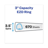 Avery® Heavy-duty View Binder With Durahinge And Locking One Touch Ezd Rings, 3 Rings, 3" Capacity, 11 X 8.5, Pacific Blue freeshipping - TVN Wholesale 