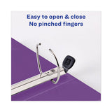 Avery® Heavy-duty View Binder With Durahinge And Locking One Touch Ezd Rings, 3 Rings, 4" Capacity, 11 X 8.5, Purple freeshipping - TVN Wholesale 