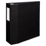 Avery® Heavy-duty Non-view Binder With Durahinge, Three Locking One Touch Ezd Rings And Spine Label, 4" Capacity, 11 X 8.5, Black freeshipping - TVN Wholesale 