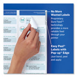 Avery® Easy Peel White Address Labels W- Sure Feed Technology, Inkjet Printers, 1 X 4, White, 20-sheet, 25 Sheets-pack freeshipping - TVN Wholesale 