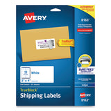 Avery® Shipping Labels W- Trueblock Technology, Inkjet Printers, 2 X 4, White, 10-sheet, 25 Sheets-pack freeshipping - TVN Wholesale 