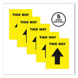 Avery® Social Distancing Floor Decals, 8.5 X 11, This Way, Yellow Face, Black Graphics, 5-pack freeshipping - TVN Wholesale 