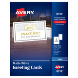 Half-fold Greeting Cards With Matching Envelopes, Inkjet, 85 Lb, 5.5 X 8.5, Matte White, 1 Card-sheet, 30 Sheets-box