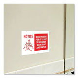 Avery® Preprinted Surface Safe Wall Decals, 10 X 7, Wash Hands For At Least 20 Seconds, White-red Face, Red Graphics, 5-pack freeshipping - TVN Wholesale 