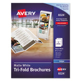 Avery® Tri-fold Brochures, 92 Bright, 83lb, 8.5 X 11, Matte White, 100-pack freeshipping - TVN Wholesale 