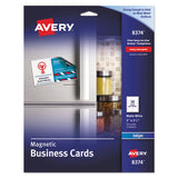 Avery® Magnetic Business Cards, Inkjet, 2 X 3.5, White, 30 Cards, 10 Cards-sheet, 3 Sheets-pack freeshipping - TVN Wholesale 