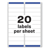 Avery® Easy Peel White Address Labels W- Sure Feed Technology, Inkjet Printers, 1 X 4, White, 20-sheet, 100 Sheets-box freeshipping - TVN Wholesale 
