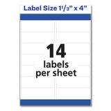 Avery® Easy Peel White Address Labels W- Sure Feed Technology, Inkjet Printers, 1.33 X 4, White, 14-sheet, 100 Sheets-box freeshipping - TVN Wholesale 