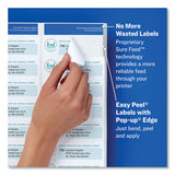 Avery® Easy Peel White Address Labels W- Sure Feed Technology, Inkjet Printers, 1.33 X 4, White, 14-sheet, 100 Sheets-box freeshipping - TVN Wholesale 