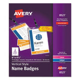 Avery® Lanyard-style Badge Holder W-laser-inkjet Inserts, Top Load, 4.25 X 6, We, 75-pk freeshipping - TVN Wholesale 