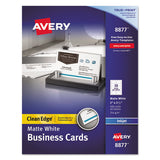 True Print Clean Edge Business Cards, Inkjet, 2 X 3.5, White, 400 Cards, 10 Cards-sheet, 40 Sheets-box