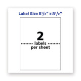 Avery® Waterproof Shipping Labels With Trueblock Technology, Laser Printers, 5.5 X 8.5, White, 2-sheet, 500 Sheets-box freeshipping - TVN Wholesale 