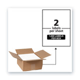 Avery® Waterproof Shipping Labels With Trueblock Technology, Laser Printers, 5.5 X 8.5, White, 2-sheet, 500 Sheets-box freeshipping - TVN Wholesale 