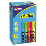 Avery® Hi-liter Desk-style Highlighters, Assorted Ink Colors, Chisel Tip, Assorted Barrel Colors, Dozen freeshipping - TVN Wholesale 