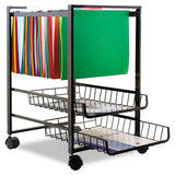 Advantus Mobile File Cart W-sliding Baskets, 12.88w X 15d X 21.13h, Black freeshipping - TVN Wholesale 