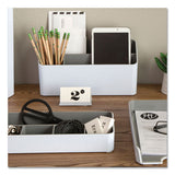 Advantus Fusion Stacking Bins, 12.1 X 9.1 X 2.2, White-gray, 4 Pieces freeshipping - TVN Wholesale 