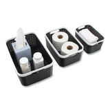 Advantus Open Lid Storage Bin, Assorted Sizes, Black-white, 3-pack freeshipping - TVN Wholesale 