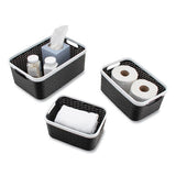 Advantus Open Lid Storage Bin, Assorted Sizes, Black-white, 3-pack freeshipping - TVN Wholesale 