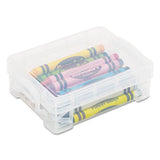 Advantus Super Stacker Crayon Box, Clear, 4 3-4 X 3 1-2 X 1 3-5 freeshipping - TVN Wholesale 