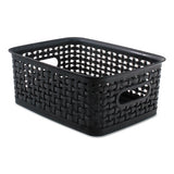 Advantus Weave Bins, 9.88 X 7.38 X 4, Black, 3-pack freeshipping - TVN Wholesale 