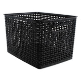 Advantus Weave Bins, 13.88 X 10.5 X 8.75, Black, 2-pack freeshipping - TVN Wholesale 