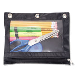 Advantus Binder Pencil Pouch, 10 X 7 3-8, Black-clear freeshipping - TVN Wholesale 