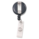Advantus Deluxe Retractable Id Reel With Badge Holder, 24" Extension, Black, 12-box freeshipping - TVN Wholesale 