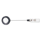Advantus Deluxe Retractable Id Reel With Badge Holder, 24" Extension, Black, 12-box freeshipping - TVN Wholesale 