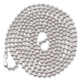 Advantus Id Badge Holder Chain, Ball Chain Style, 36" Long, Nickel Plated, 100-box freeshipping - TVN Wholesale 