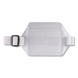 Advantus Horizontal Arm Badge Holder, 5.5 X 3.88, Textured Clear-white, 12-box freeshipping - TVN Wholesale 