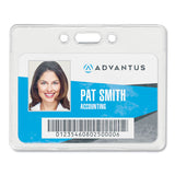 Proximity Id Badge Holder, Horizontal, 3.75 X 3, Frosted Transparent, 50-pack