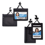 Advantus Id Badge Holder W-convention Neck Pouch, Vertical, 2 3-4 X 3 1-2, Black, 12-pack freeshipping - TVN Wholesale 
